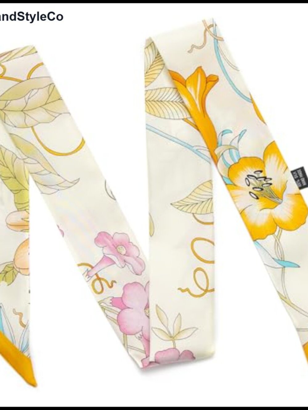 100% Mulberry Silk Twill Skinny Scarf 47x2 Double-Sided Neck Hair Wrap